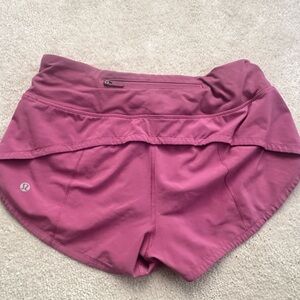 magenta speed up lululemon shorts in size 2